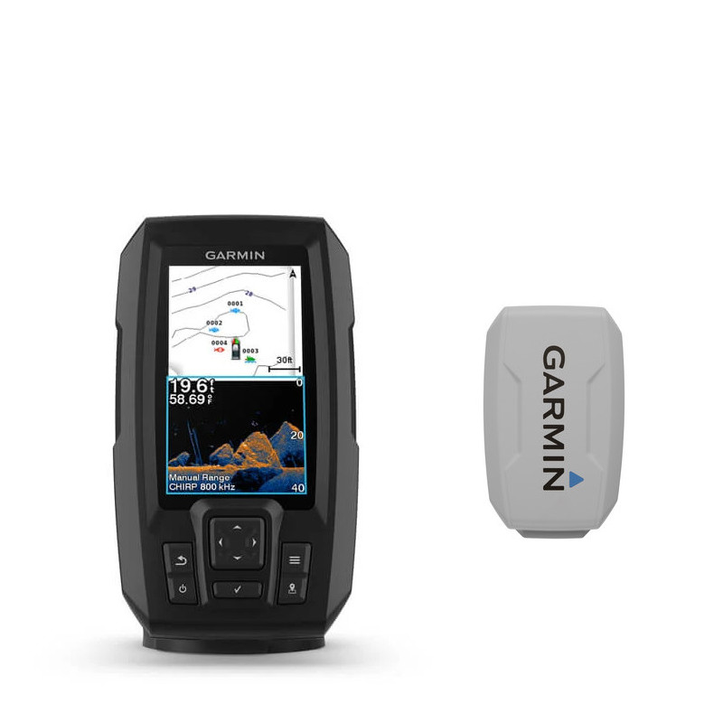 Échosondeur Garmin STRIKER Vivid 4cv Avec Transducteur GT20 - Pour Une Pêche Précise Et Visuelle