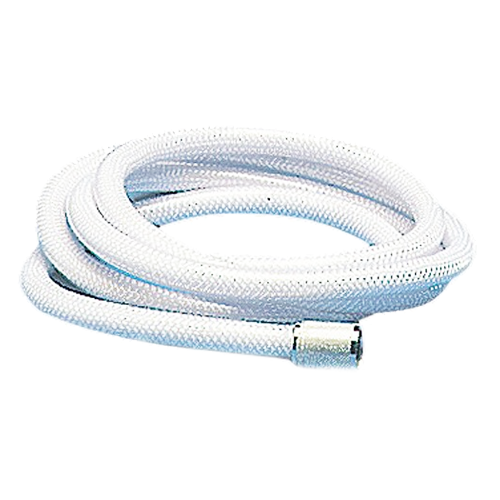 Tubo Doccia Flessibile PVC Bianco - 2,5 M, Raccordi 1/2" E 3/8", Anti-calcare