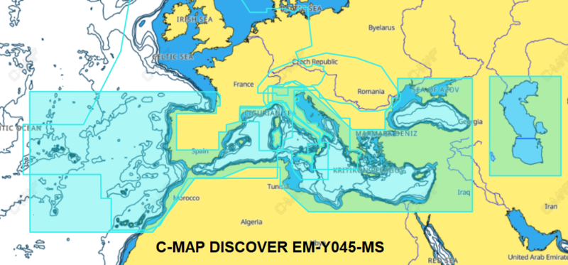 C-MAP DISCOVER Southern Europe Cod.EM-Y045-MS – Semarine.it